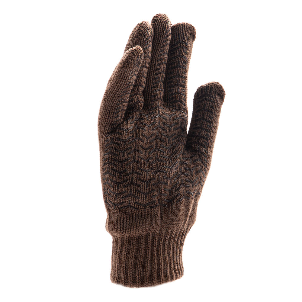 Перчатки трикотажные, двойные, полушерстяные, с ПВХ покрытием, Сибртех (68634)