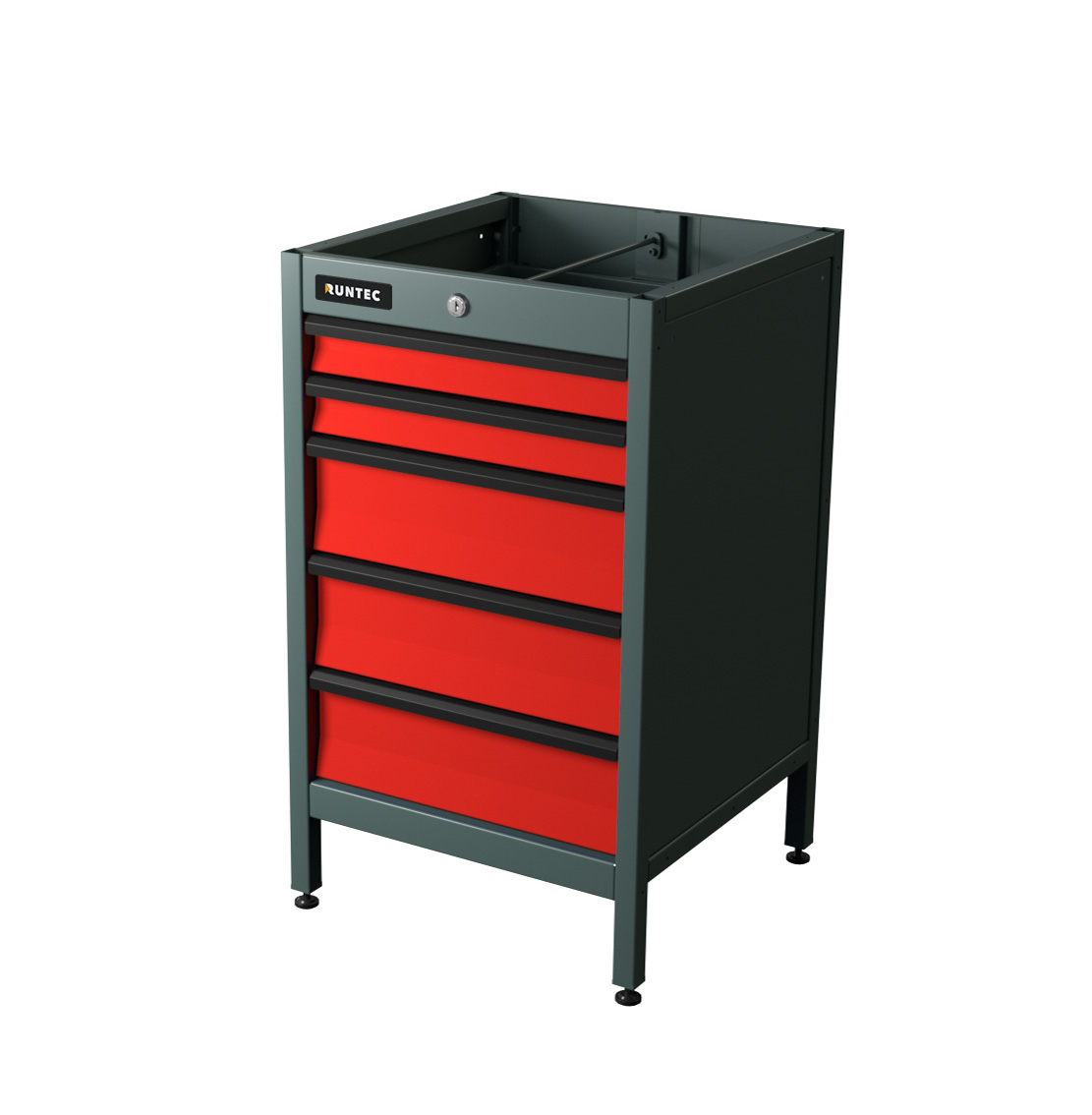Тумба с 5-ю ящиками красный RUNTEC TS5-7016-3020