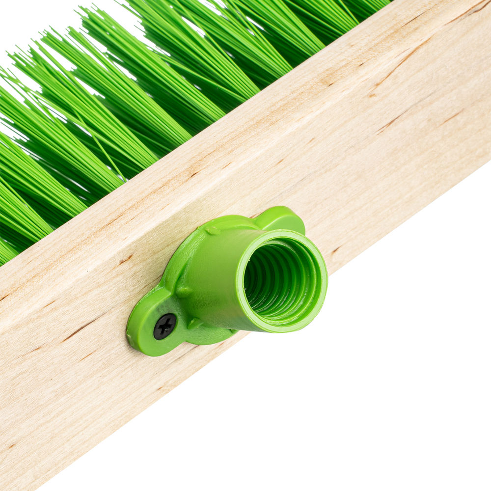 Щетка деревянная для пола, 500 мм, пятирядная, тулейка с резьбой под углом, без черенка Сибртех (84627)