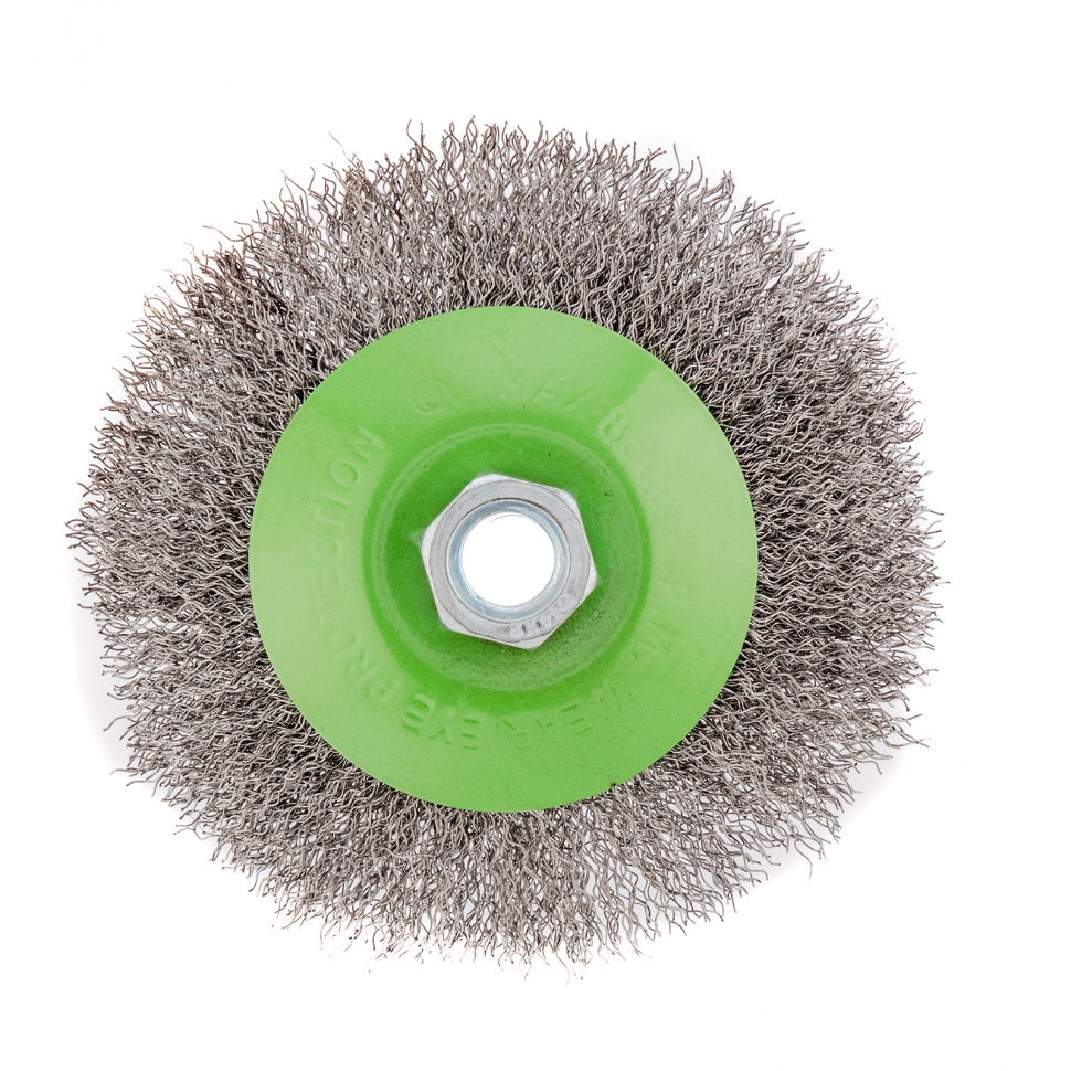 Щетка для УШМ, 115 мм, М14, тарелка, витая проволока 0.3 мм Сибртех (746127)