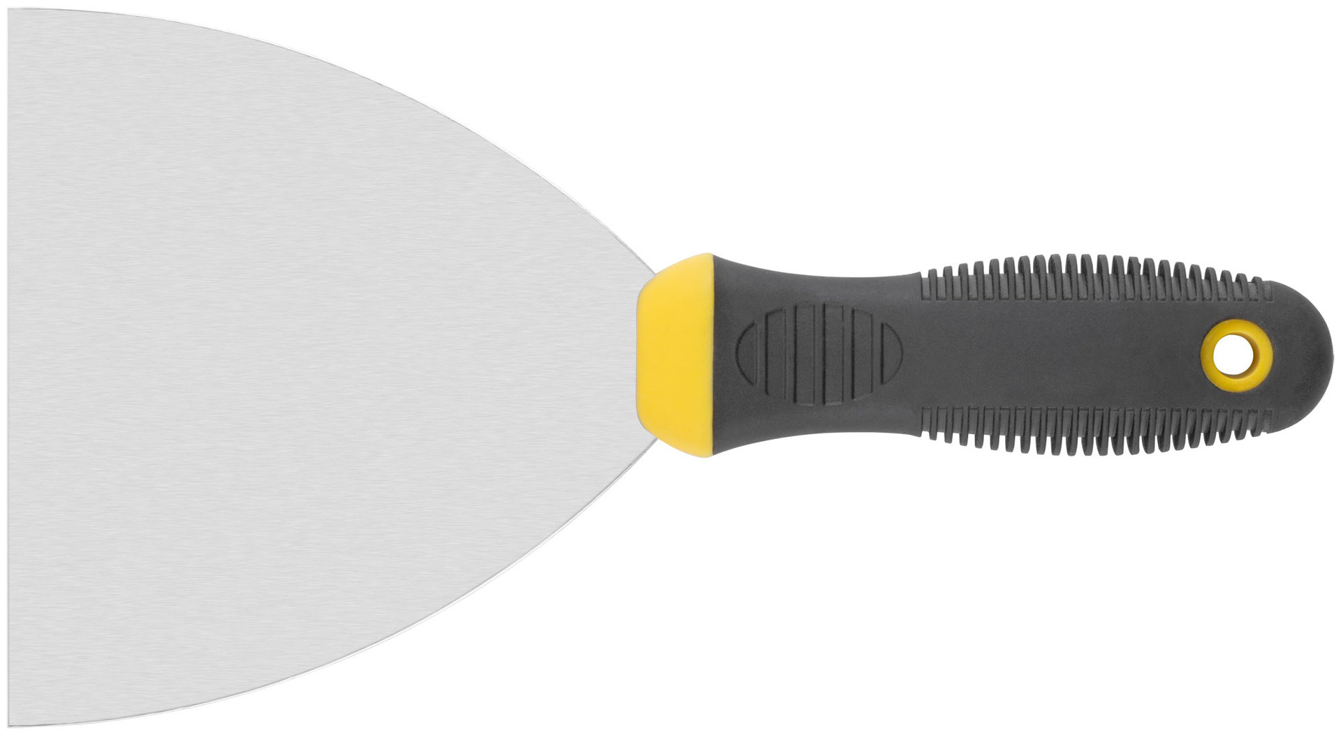 Шпатель, нерж.сталь, черно-желтая прорезин.ручка 5 (125 мм) (06687)