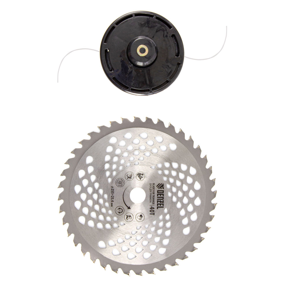 Триммер бензиновый DT 52S, 52 см3, 3 л. с, разъемная штанга, состоит из 2 частей Denzel (96227)