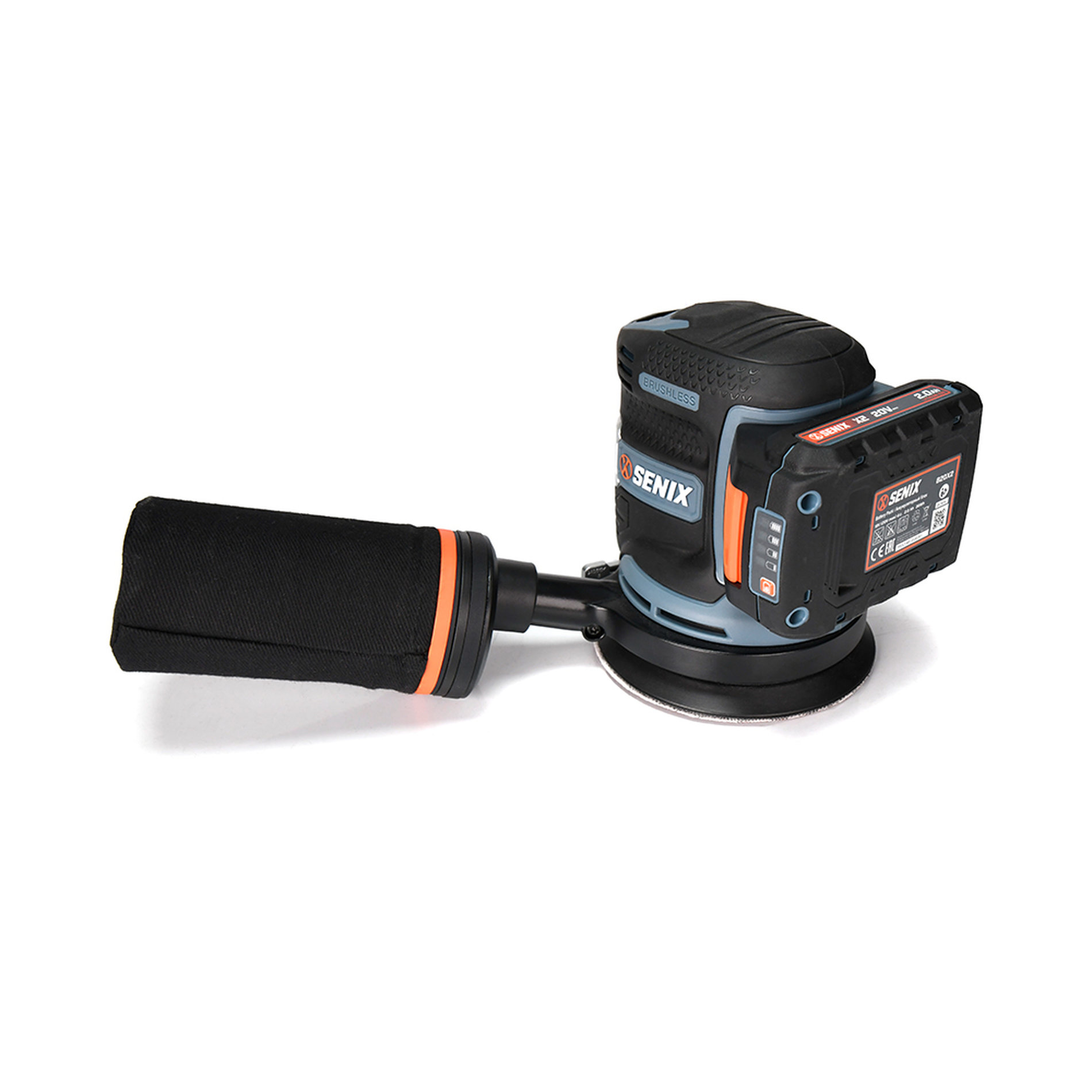 Орбитальная (эксцентриковая) шлифмашина, бесщ.дв., 125 мм, с 1 АКБ, 1 ЗУ X2 20В