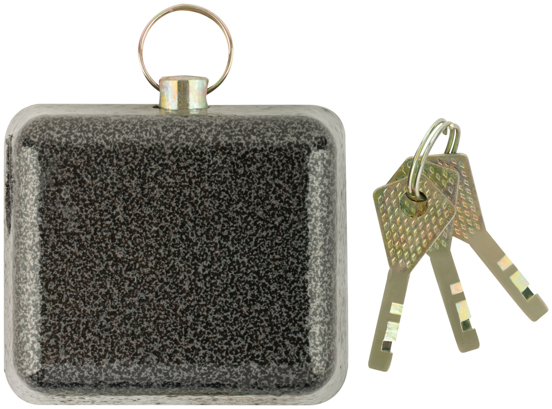 Замок навесной с закрытой дужкой 80x70x40 мм, стальная дужка 11,7 мм (67031)