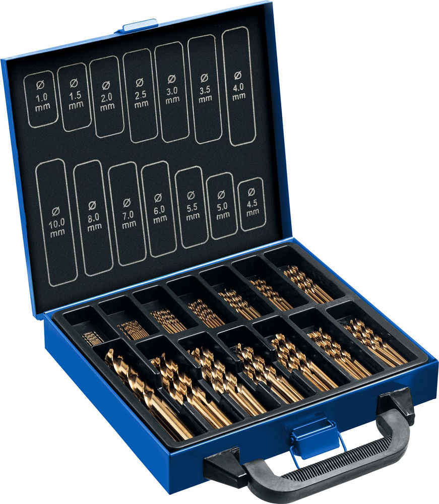 Набор сверл по металлу 99 шт (1-10 мм), сталь Р6М5К5, класс А, мет.бокс Кобальт ЗУБР Профессионал 29626-H99