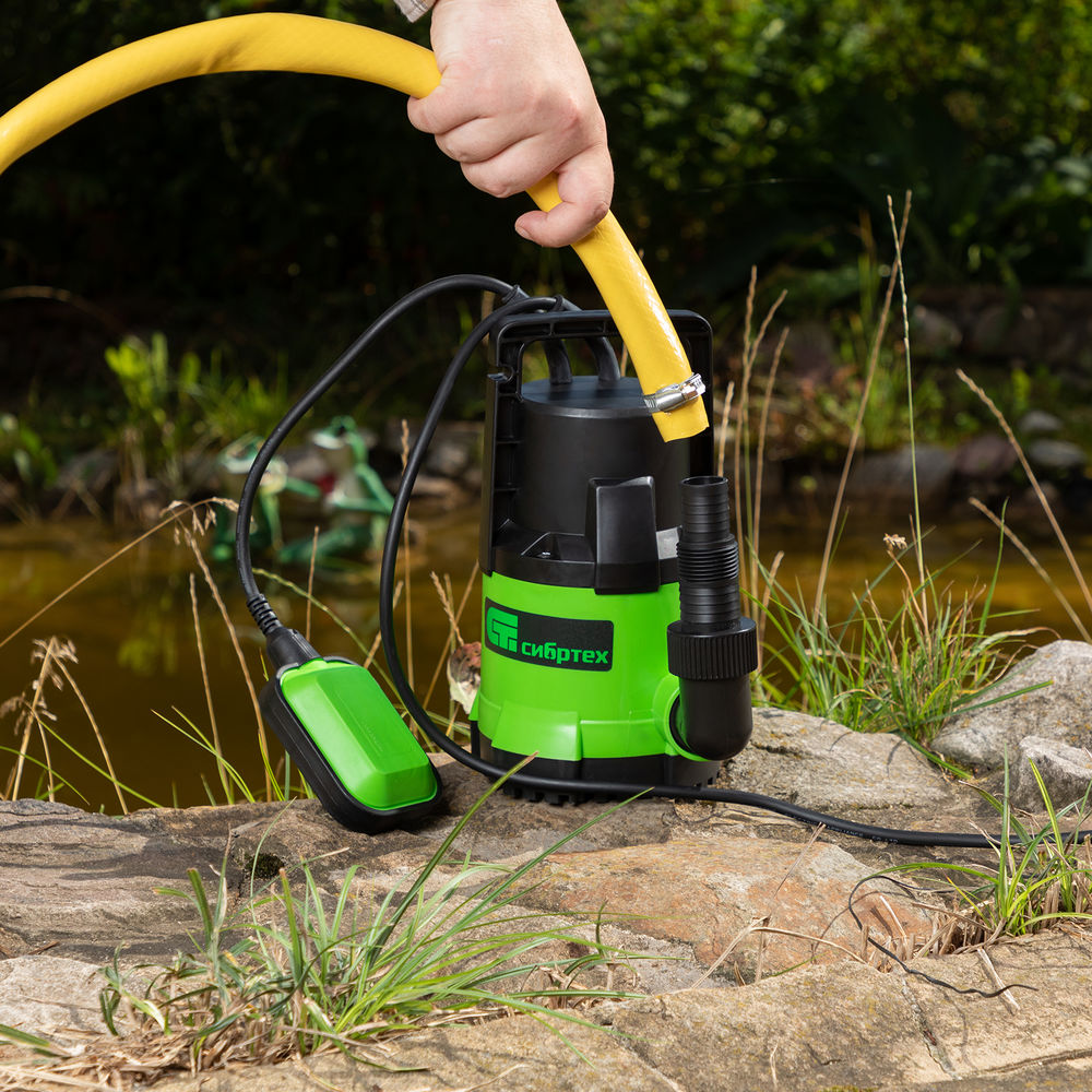 Дренажный насос для чистой воды СДН300-5, 300 Вт, напор 6.5м, 6500 л/ч Сибртех (97261)