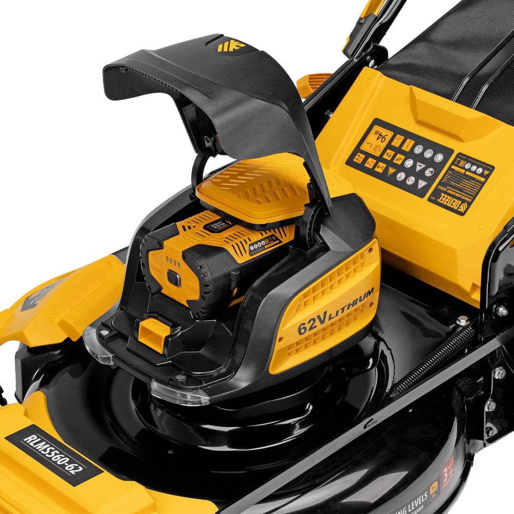 Газонокосилка аккумуляторная бесщет., RLMS560-62, привод, 560 мм, Li-ion, 62В Denzel (58920)