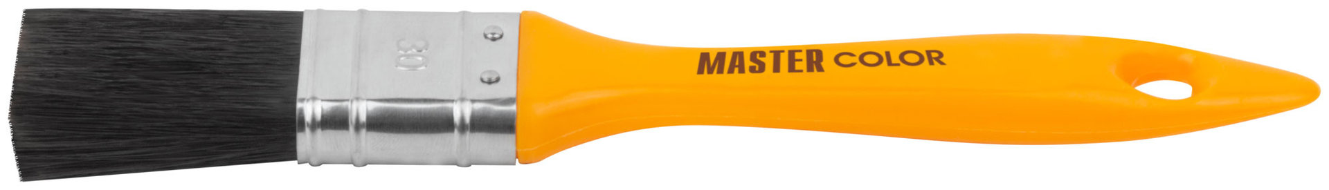 Кисть флейцевая, толщ. 12 мм, 70% ПБT/30% чёрн.натур. щетина, нерж. обжим, пласт.ручка, ширина 30 мм (30-0161)