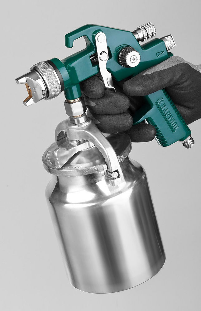Пневматический краскопульт с нижним бачком AirKraft, HVLP, 1.4 мм KRAFTOOL 06520-1.4