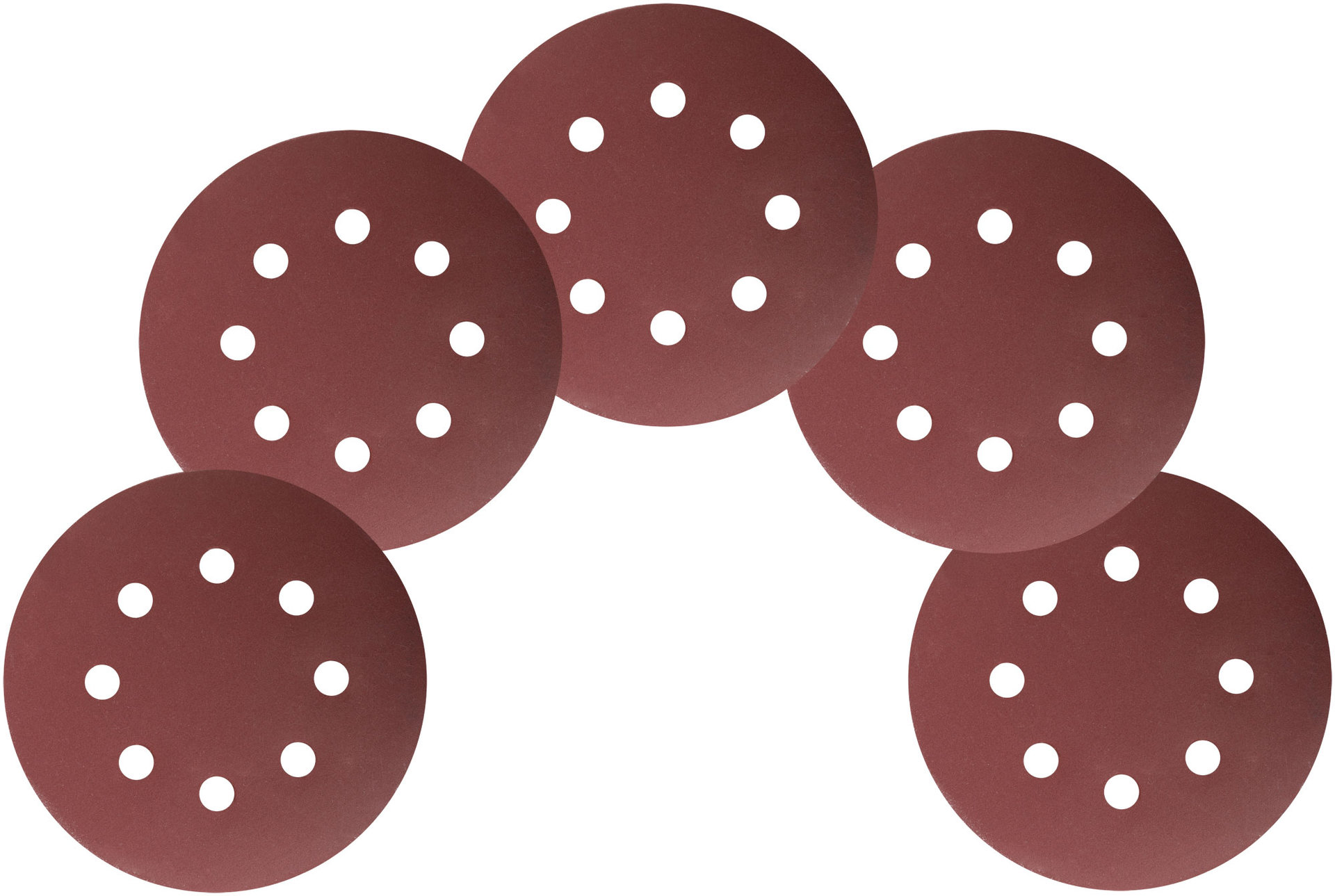 Круги шлифовальные с отверстиями (липучка), алюминий-оксидные, 125 мм, 5 шт. Р 320 (39670)