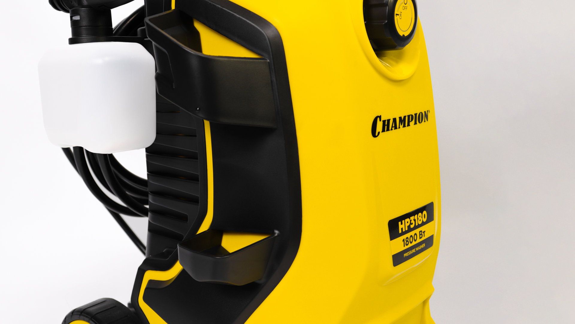 Мойка CHAMPION HP3180 (1,8кВт 100 бар t 40С 5,0л/мин 7,7кг синхронный, пеногенератор) (HP3180)