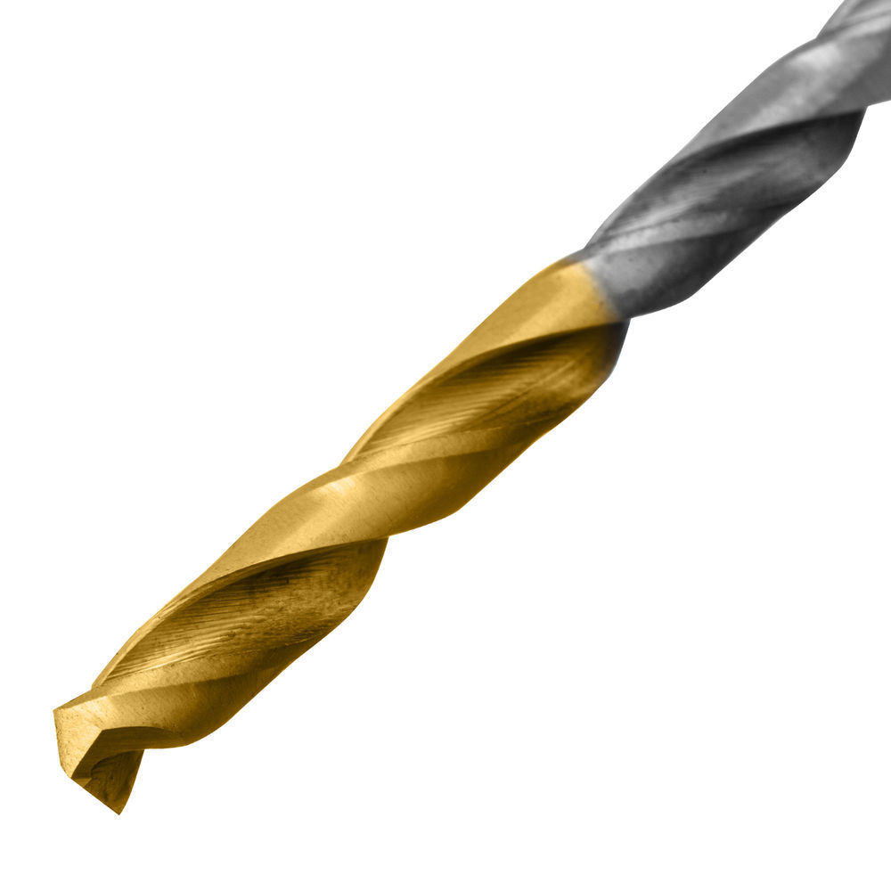 Набор сверл по металлу, 1-10 мм, Р6М5-TiN, Golden Tip, 19 шт Denzel (723003)