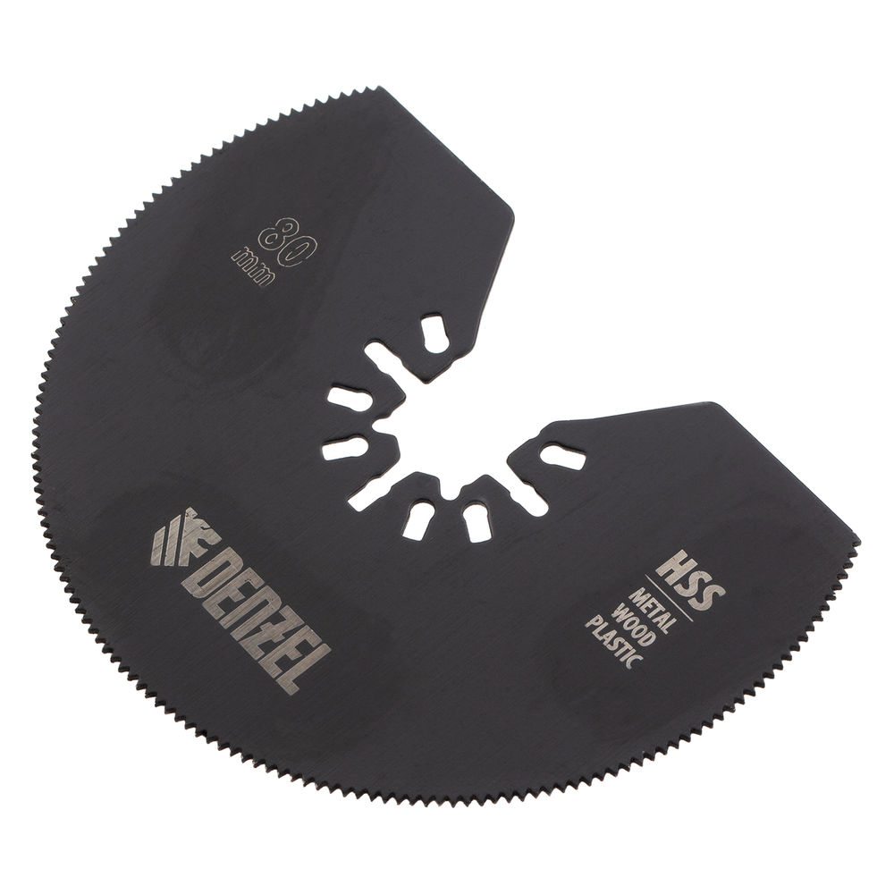 Насадка для МФИ отрезная полукруг, HSS, по металлу и дереву, 80 мм х 1,2 мм, мелкий зуб Denzel (782301)