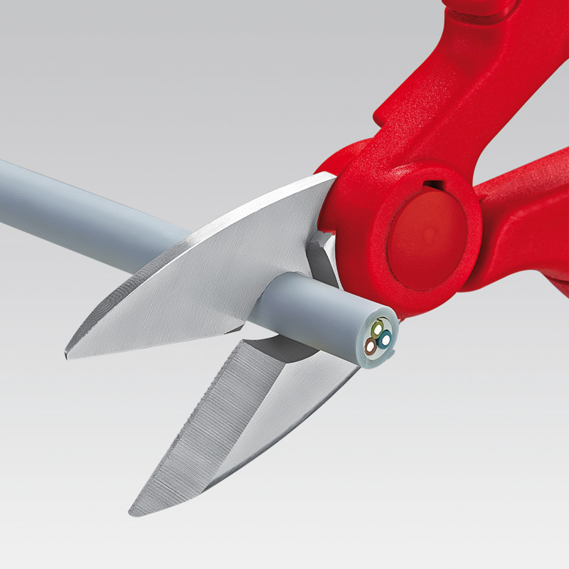 Ножницы электрика, микронасечки, 155 мм, нерж, 2-комп ручки, SB (KN-9505155SB)