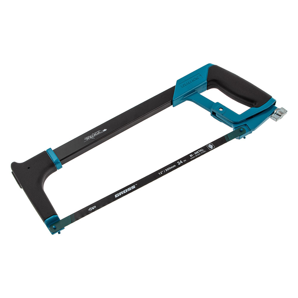 Ножовка по металлу Piranha, 300 мм, обрезиненная рукоятка и захват Gross