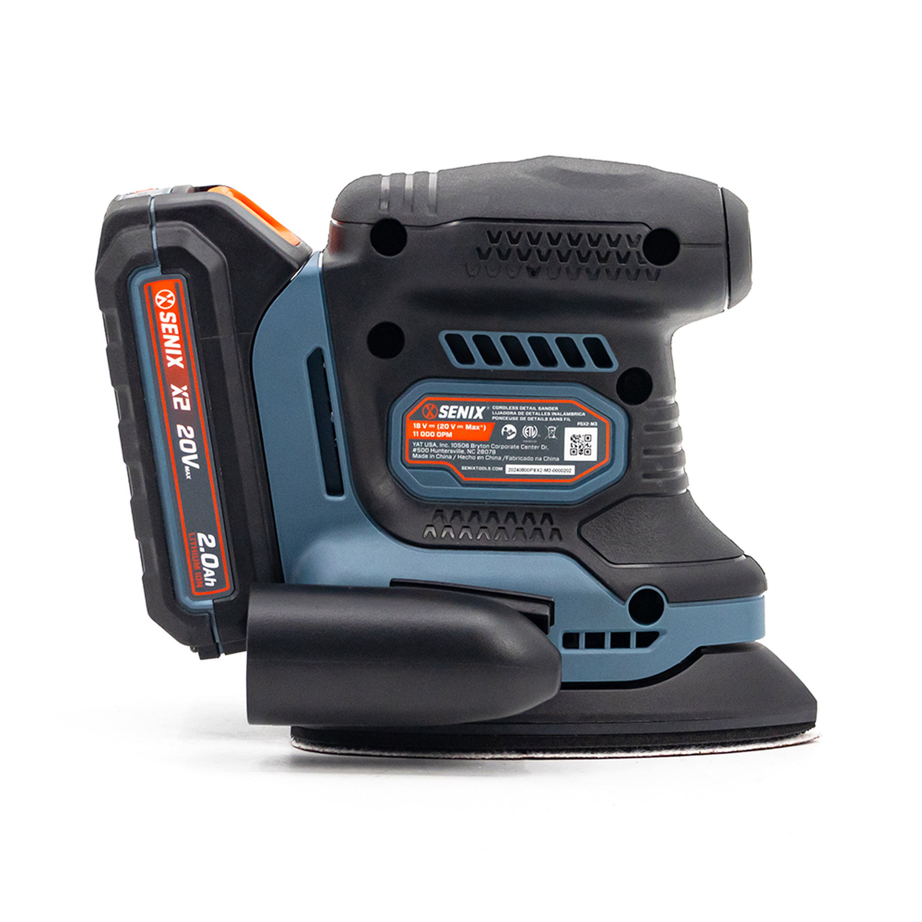 Дельта шлифмашина, с 1 АКБ, 1 ЗУ X2 20В