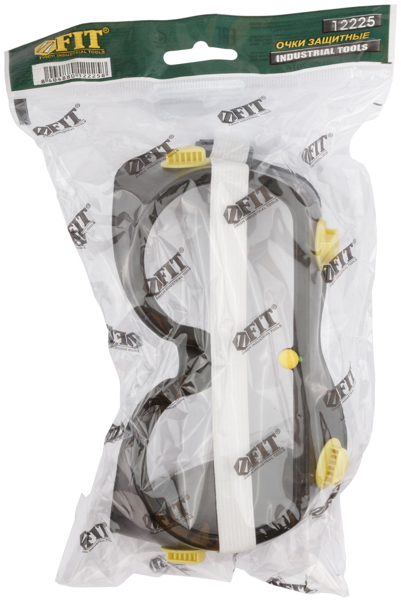 Очки защитные с непрямой вентиляцией, черный корпус (12225)