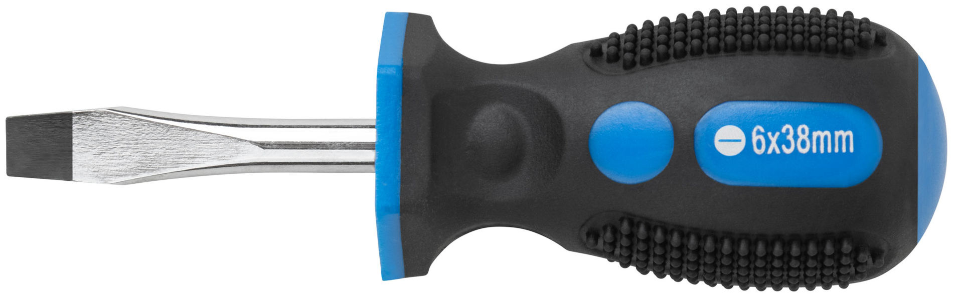 Отвертка Универсал, CrV сталь, прорезиненная ручка 6х38 мм SL (55142)