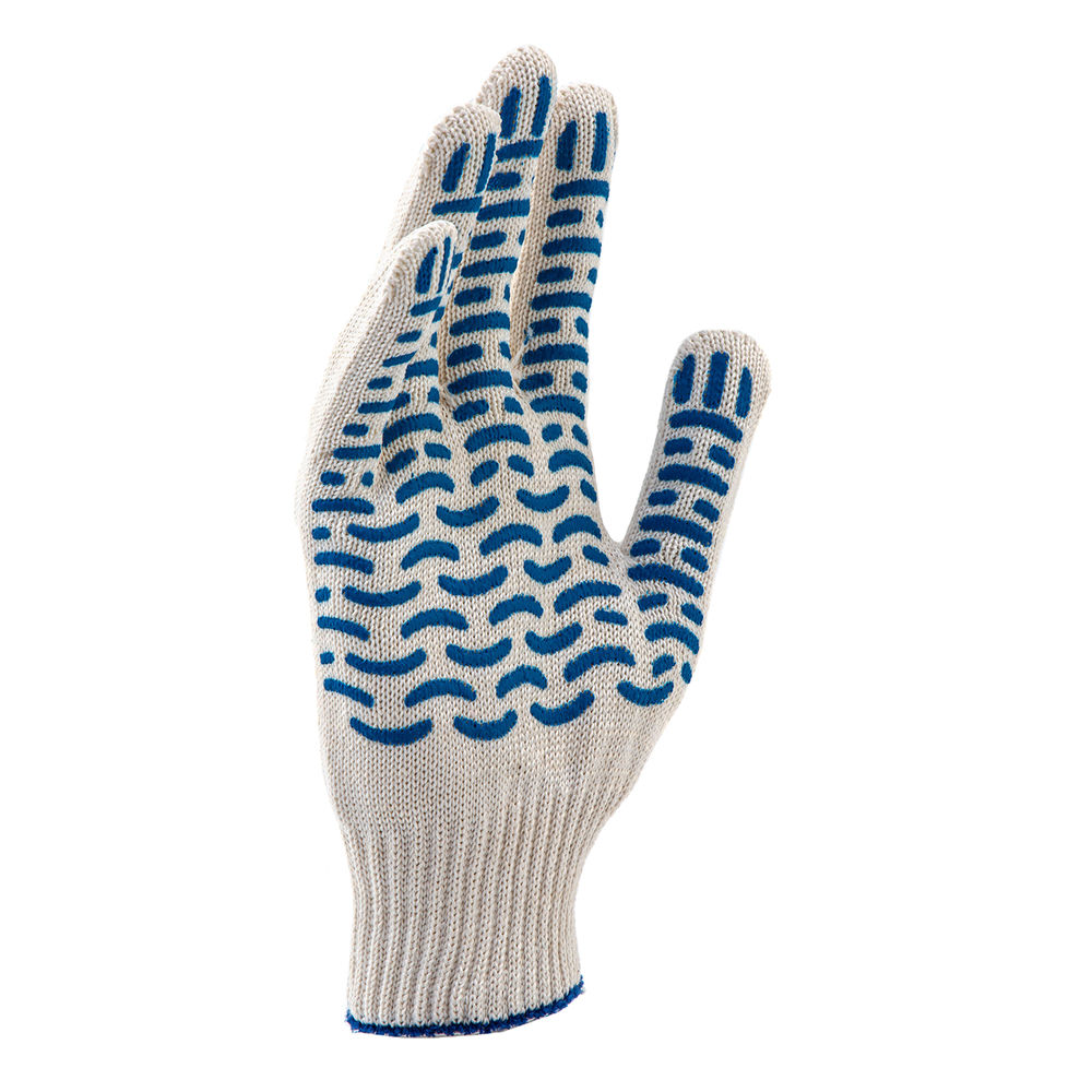 Перчатки х/б, ПВХ покрытие, Волна, 10 класс (67716)