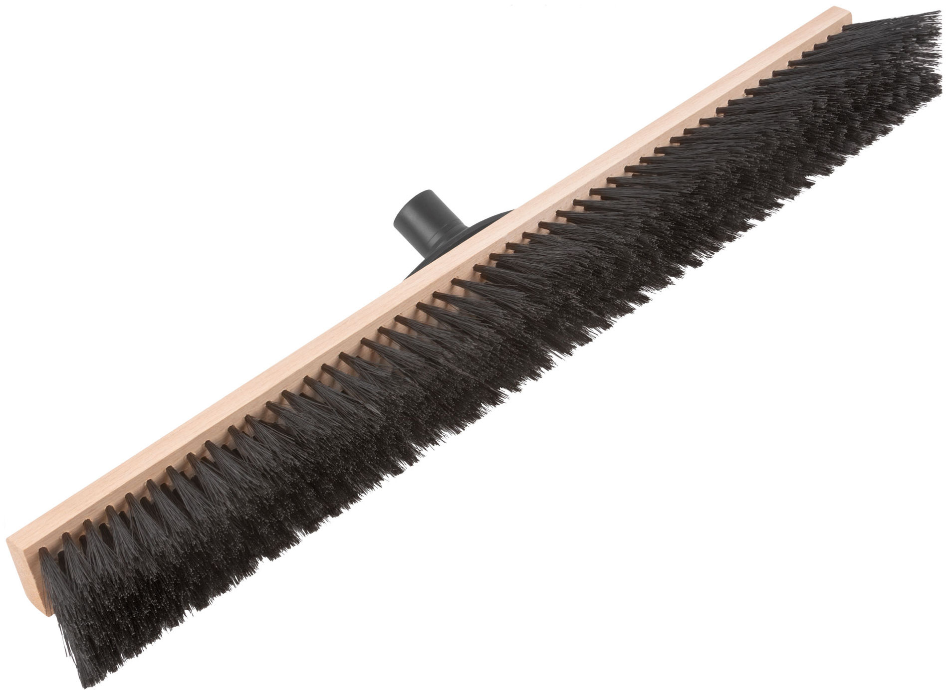 Щетка для пола деревянная наклонная Метро, пластиковая тулейка под углом, 5-ти рядная, 600х45 мм (68043)