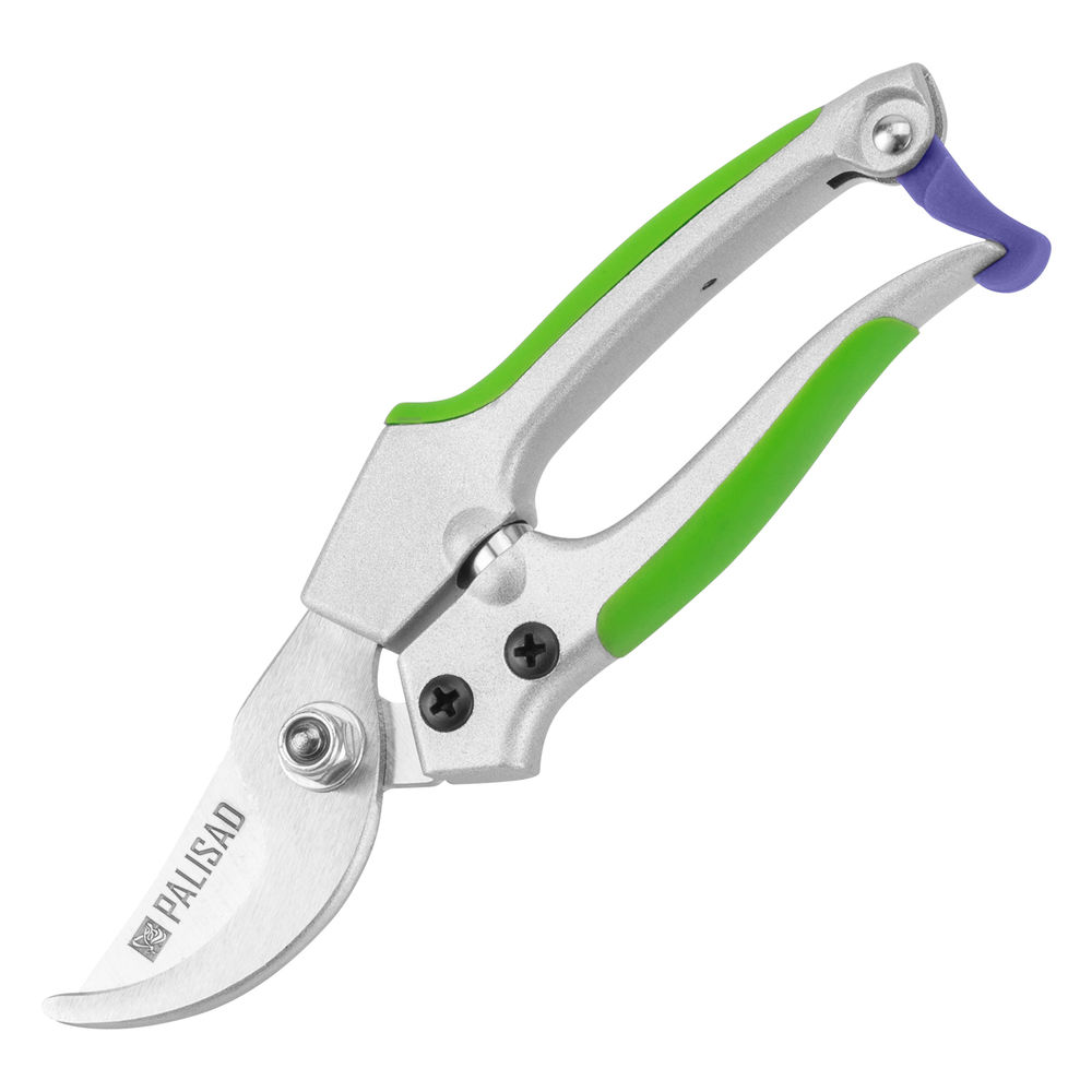 Секатор прямого реза, 180 мм, металлические обрезиненные рукоятки, Palisad (60489)