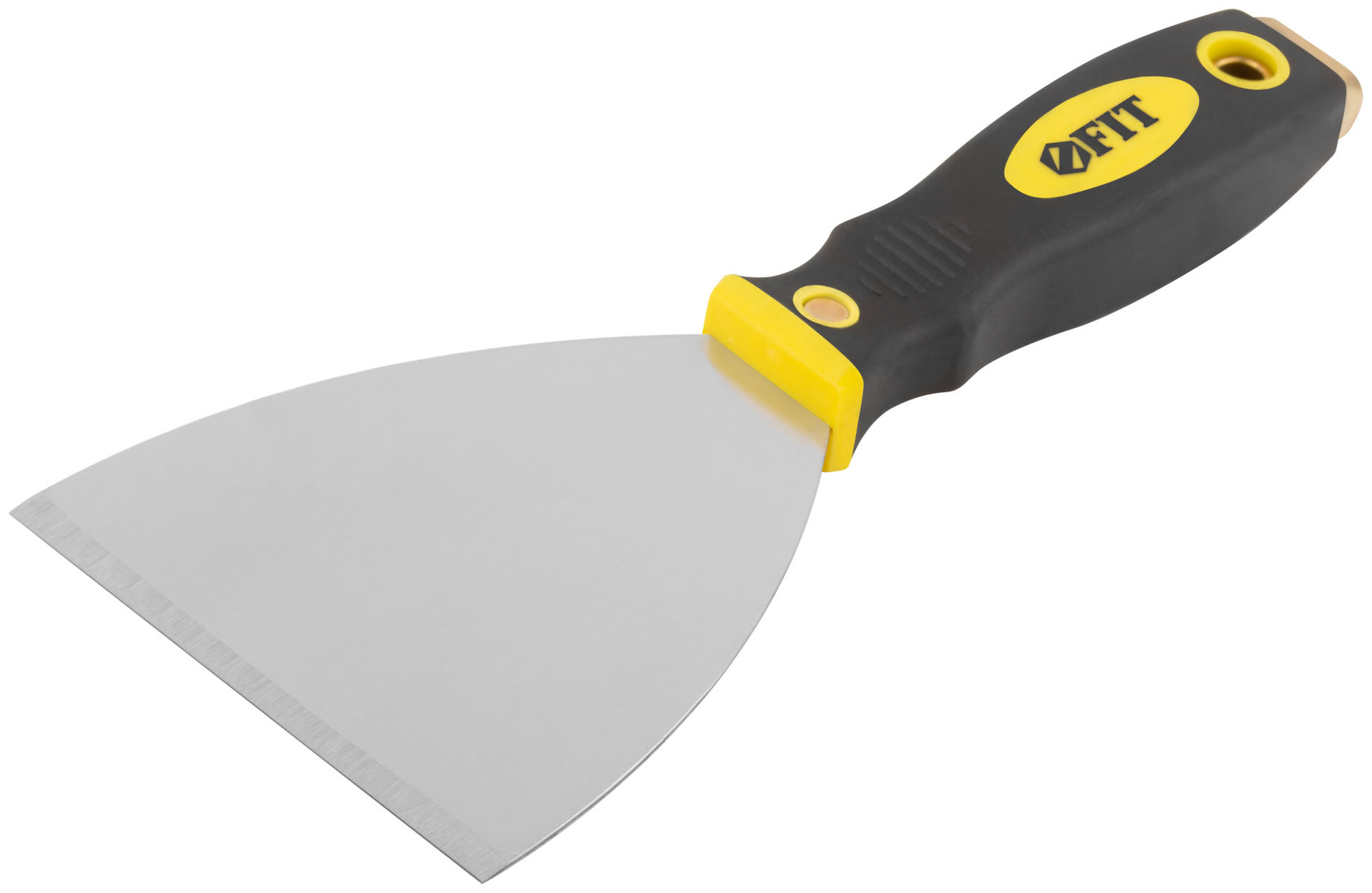 Шпатель для удаления ржавчины Профи, толщ. лезвия 1 мм, двухкомп.ручка с метал.бойком 4 (100 мм) (06674)