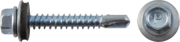 Шурупы кровельные оцинк. некрашеные, со сверлом М6,3 х 100 100шт. Пром (23136)