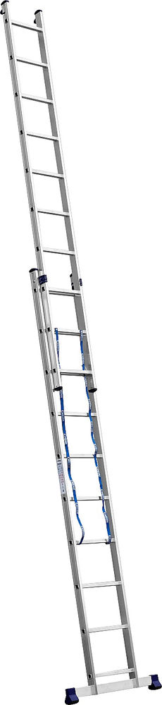 Алюминиевая двухсекционная лестница 10 ступеней со стабилизатором СИБИН 38823-10