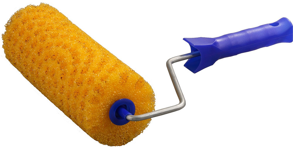 Валик малярный 80 х 180 мм, бюгель 6 мм, структурный поролон, для водоэмульсионных, акриловых красок и эмали STAYER Professional 0367-18