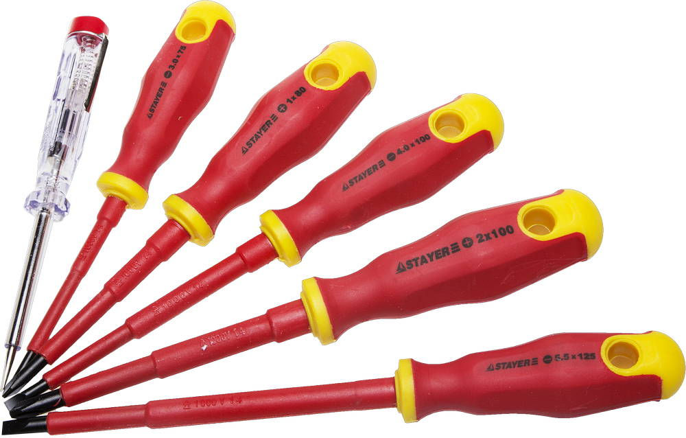 Набор диэлектрических отверток 6 предм. Electro Professional STAYER 25145-H6