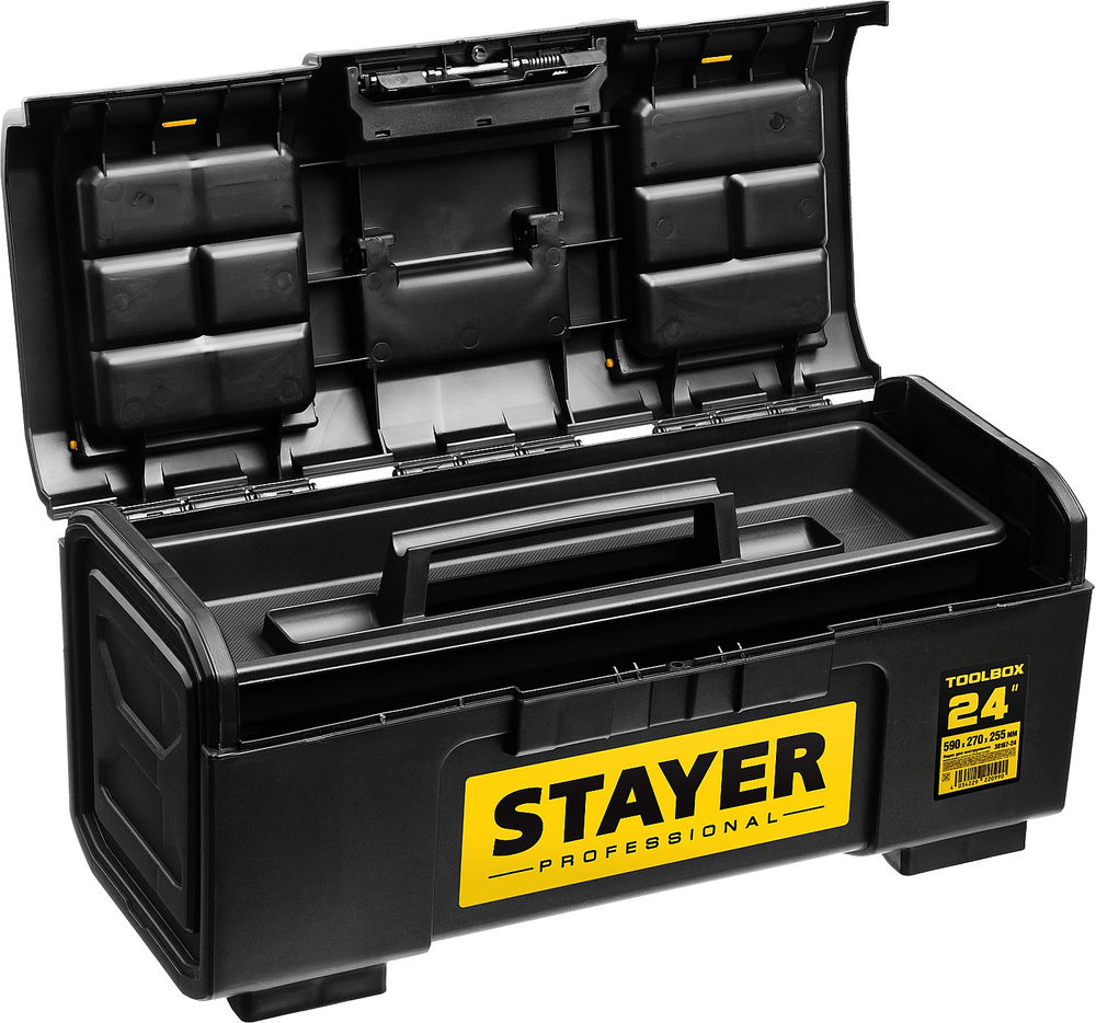 Ящик пластиковый для инструментов 590 х 270 х 255 TOOLBOX-24 Professional STAYER 38167-24