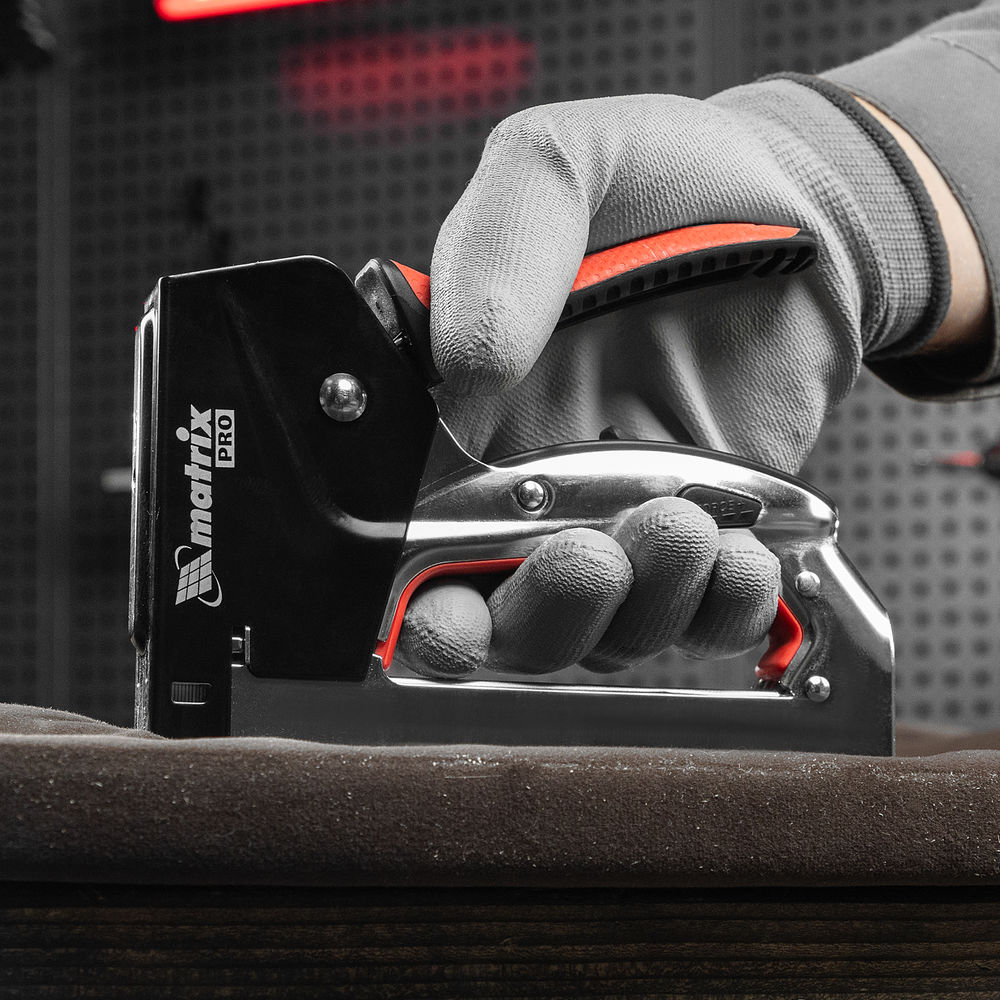 Степлер мебельный, стальной, быстрая загрузка, тип скобы 53, 4-14 мм, PRO Matrix (40917)