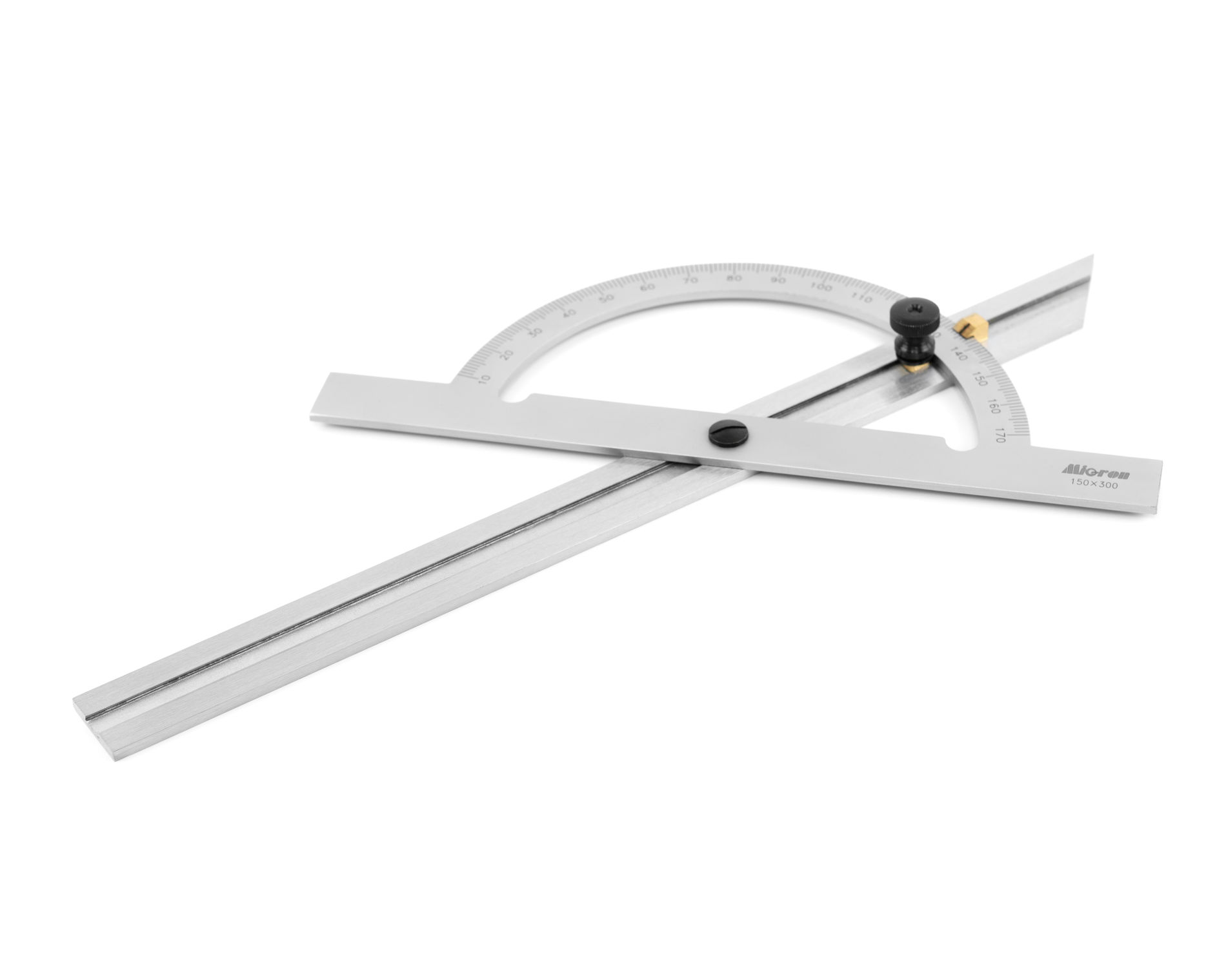 Угломер-транспортир мод. УТ 10-170° (150x300мм 1°) регулир.рейка (ГРСИ №93019-24) Мicron