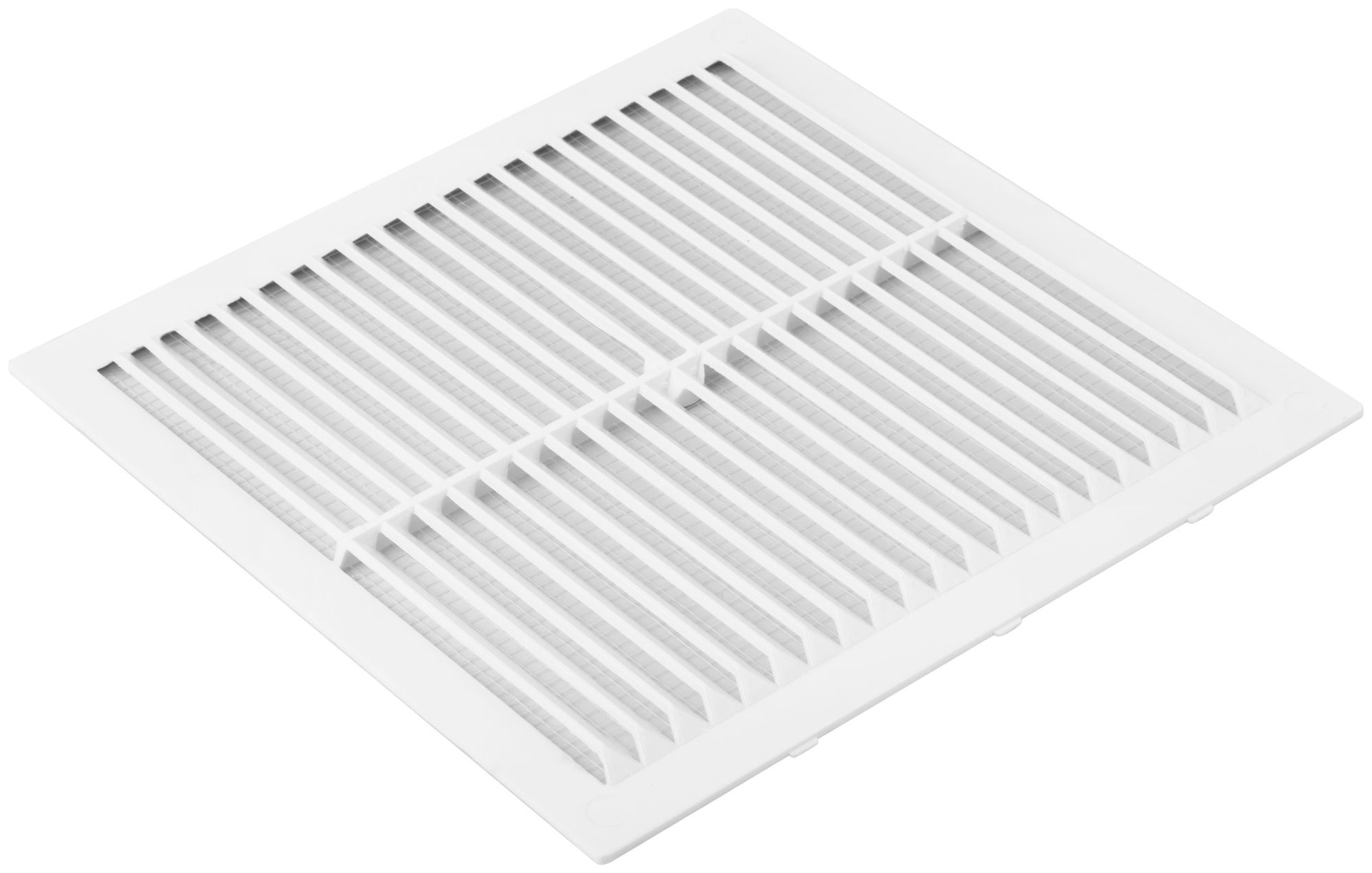 Вентиляционная решетка, пластиковая, 194 х 194 мм, с сеткой (75031)