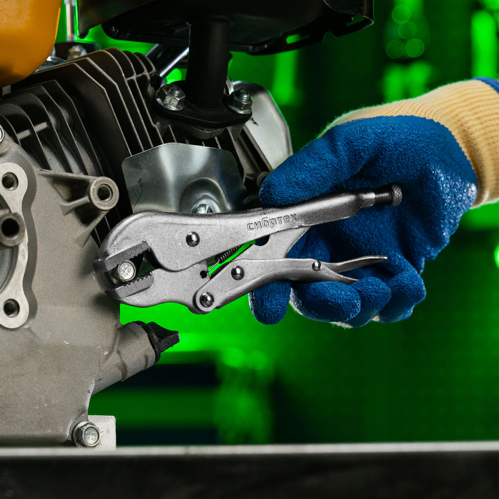 Зажим ручной, усиленный, плоский захват, 180 мм Сибртех (18427)