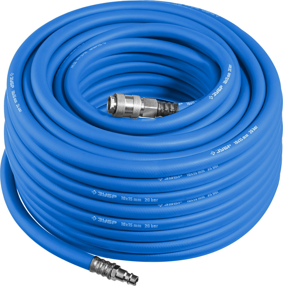 Шланг воздушный 20 м 10?15 мм 20 бар с фитингами рапид ЗУБР Профессионал 6481-20