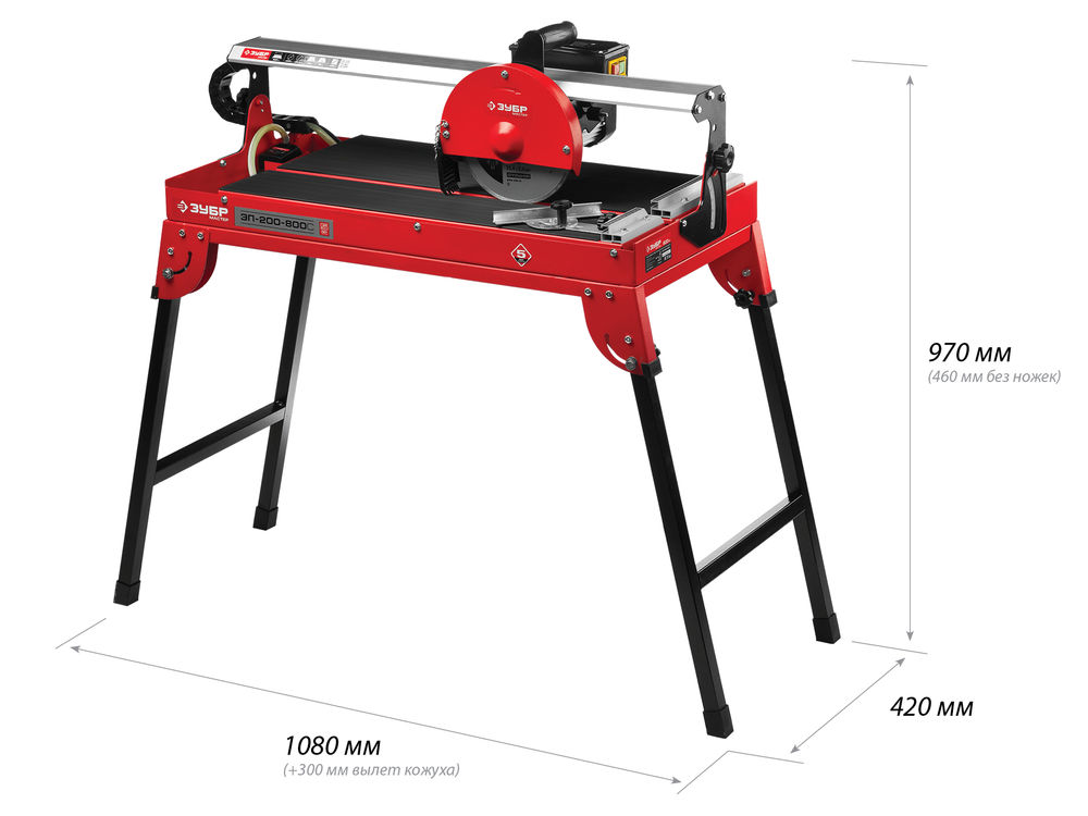 Плиткорез электрический 620 мм, d 200 мм, 800 Вт ЗУБР ЭП-200-800С