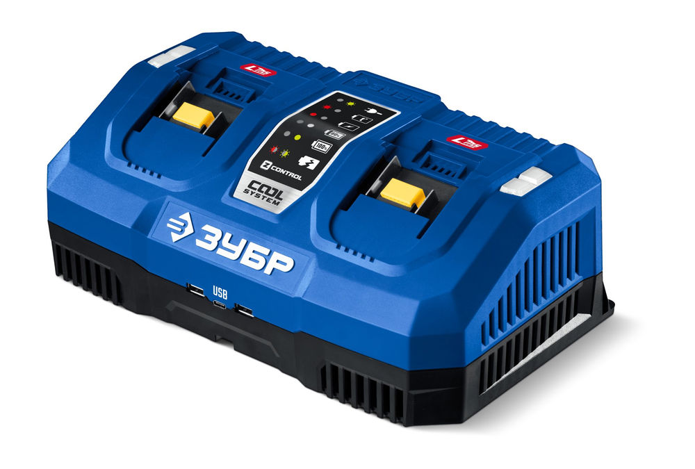 Зарядное устройство для LMS АКБ 20 В 2 порта 2 х 9 А Turbo CHARGE ЗУБР TC-20-2