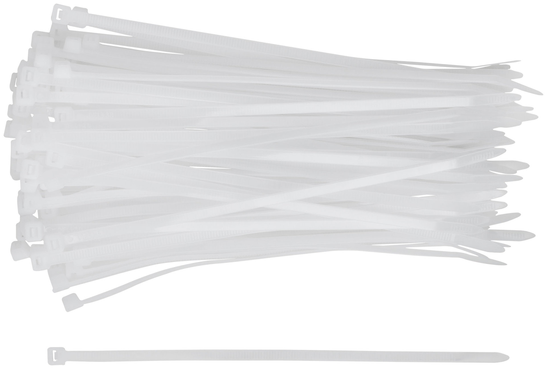 Хомуты нейлоновые для проводов, белые 100 шт., 4,8х200 мм (60254М)