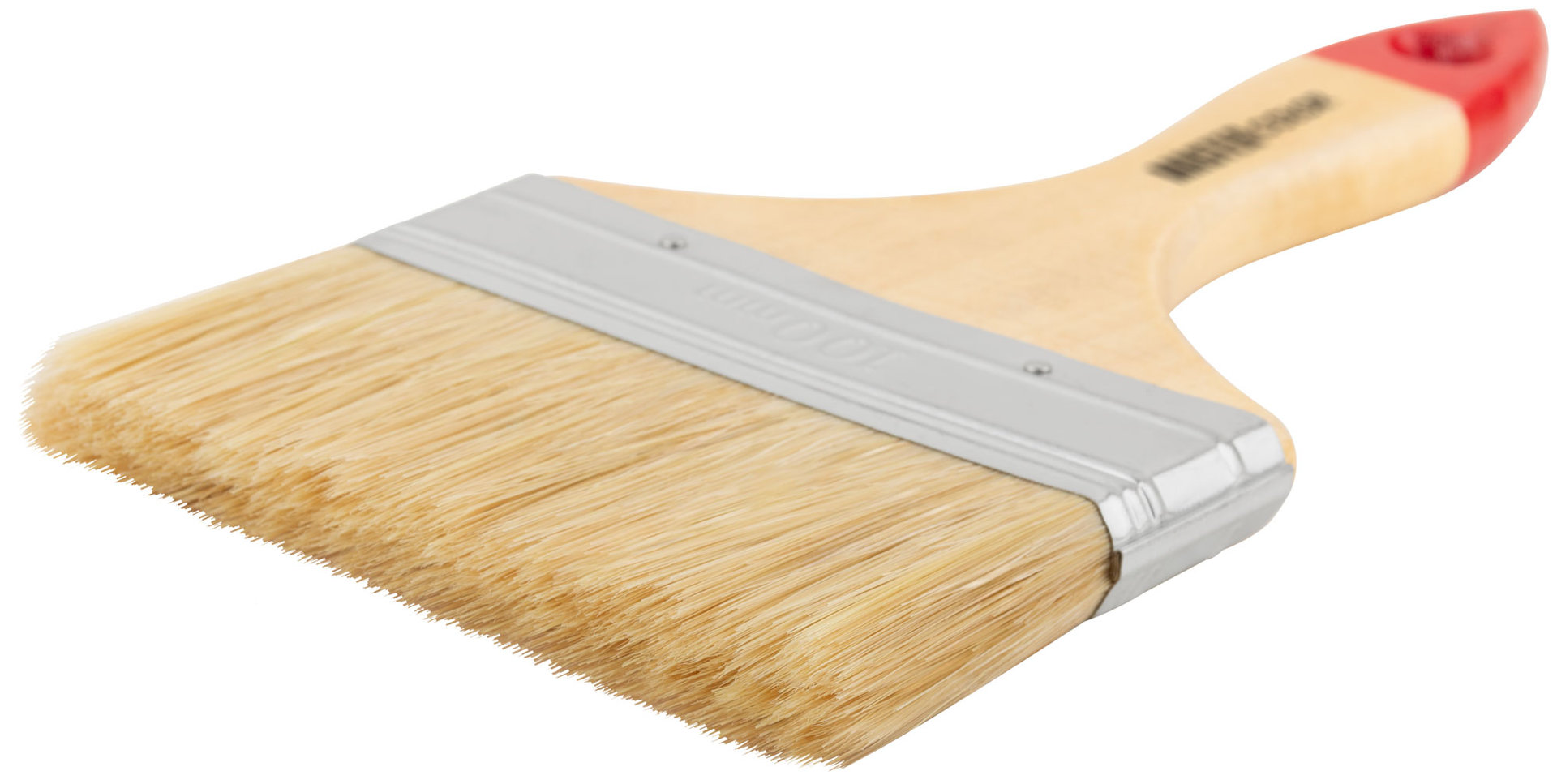 Кисть флейцевая, натур. щетина, 55% топс, лакиров.ручка, ширина 100 мм (30-0016)