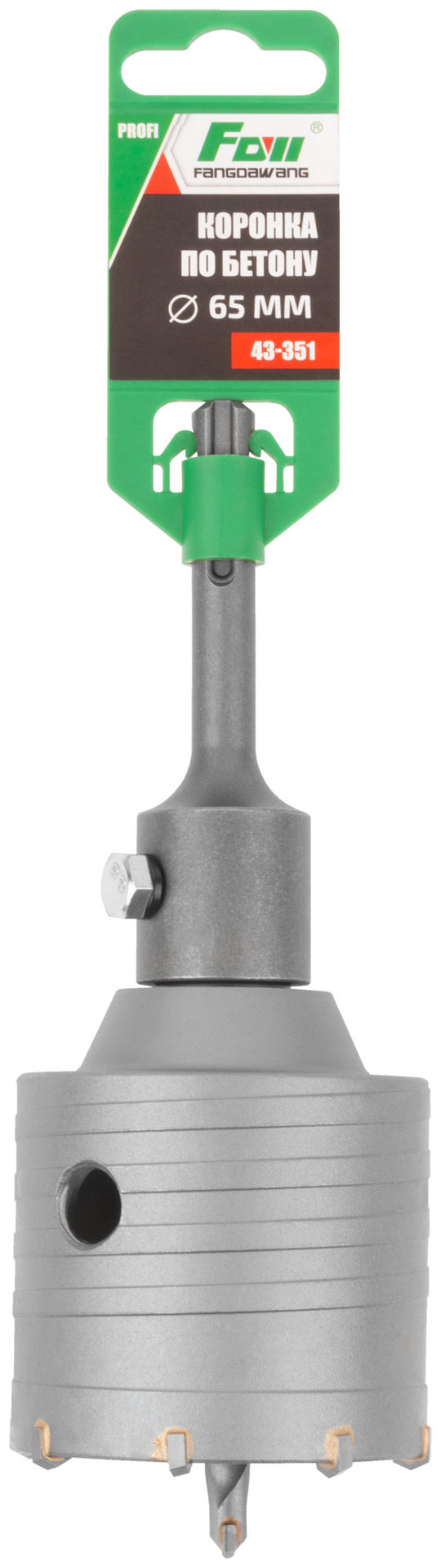 Коронка по бетону FDW, SDS-Plus, хвостовик 100 мм, 65 мм (43-351)