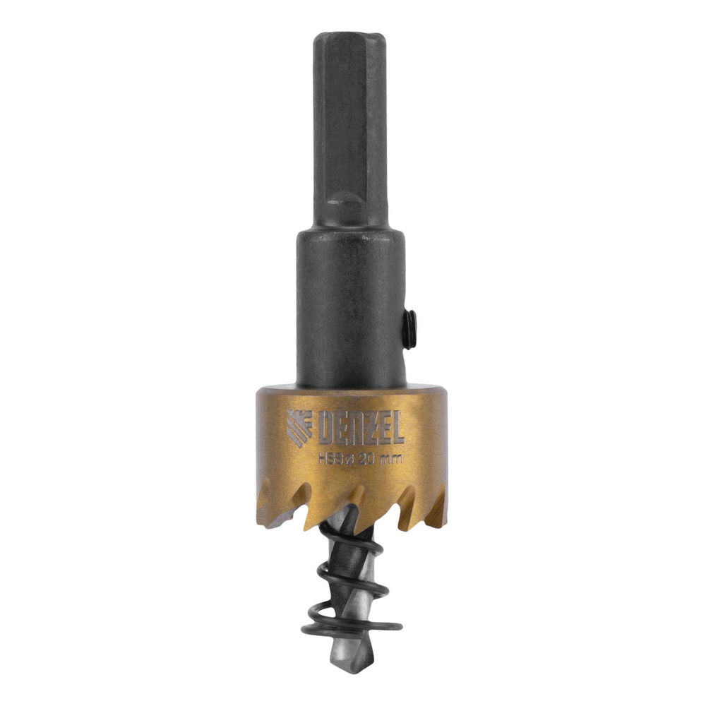 Коронка по металлу HSS, 20 мм, нитридтитановое покрытие Denzel (724101)