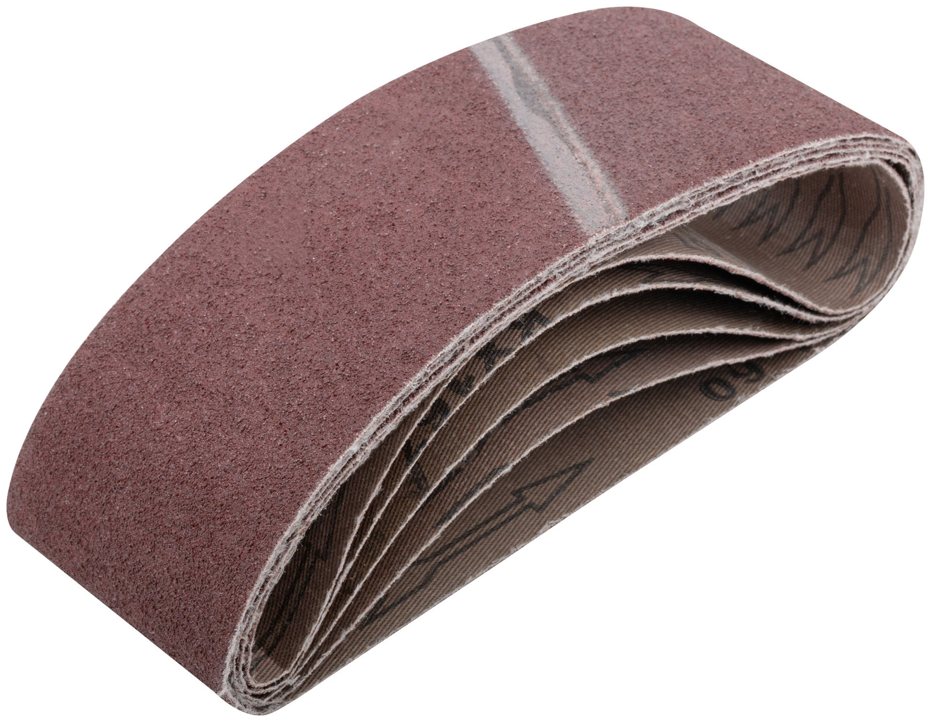 Ленты шлифовальные бесконечные, водостойкие, на тканевой основе, 5 шт., 75х457 мм Р 60 (39683)