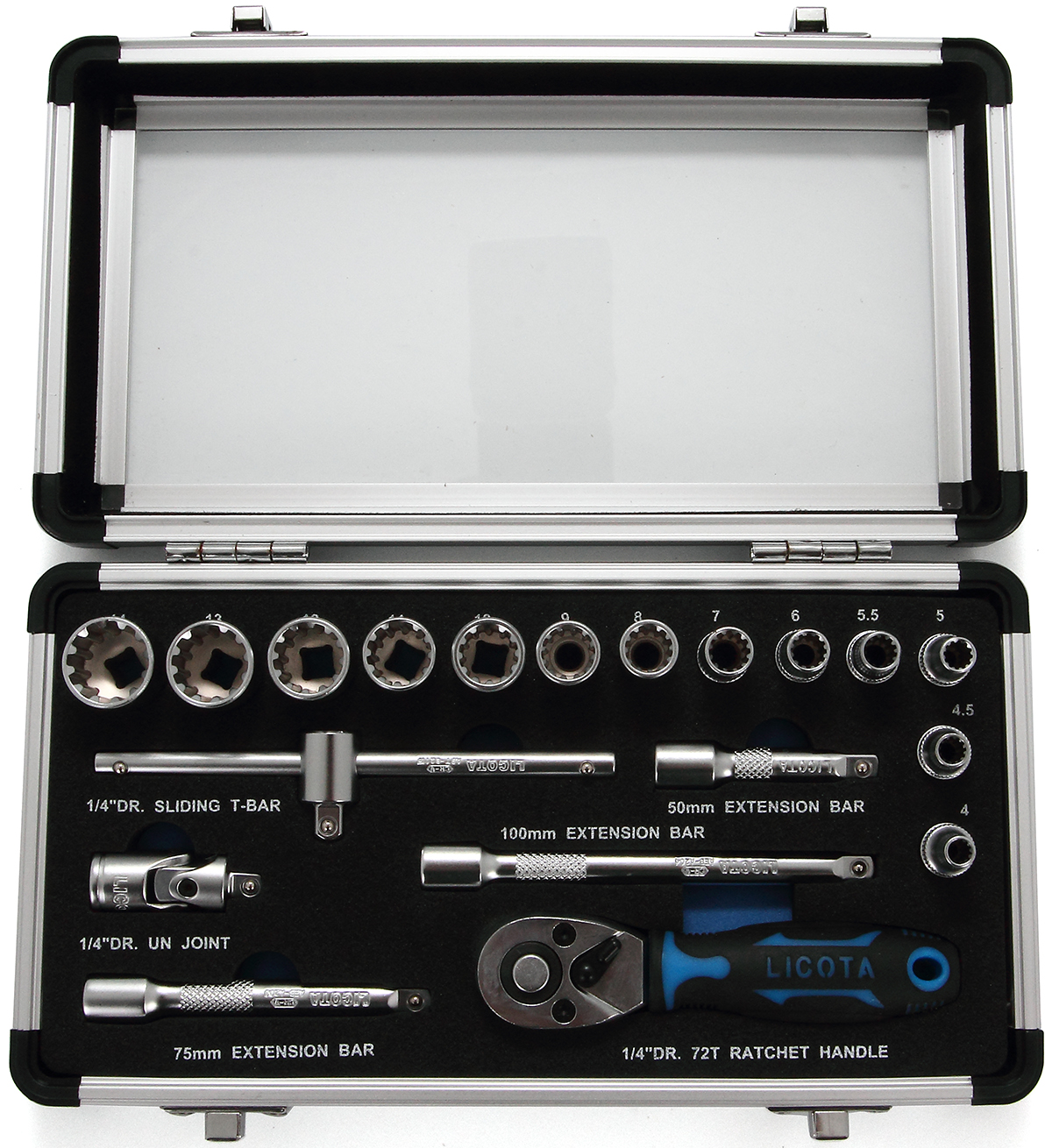 Набор головок 19 пр spline 1/4 Licota ALM-3001