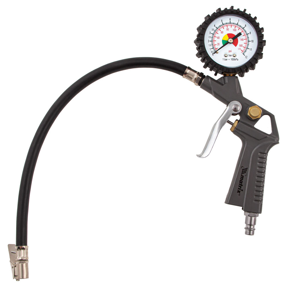 Набор пневмоинструмента, 5 предметов, быстросъемное соединение, краскораспылитель с нижним бачком Matrix (57302)