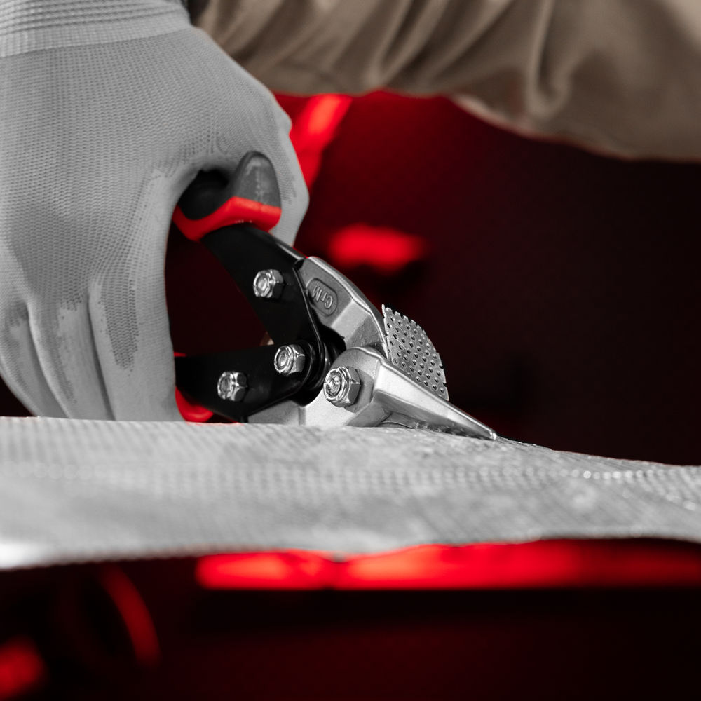 Ножницы по металлу, 250 мм, прямой рез, сталь CRMO, двухкомпонентные рукоятки, PRO Matrix (78322)