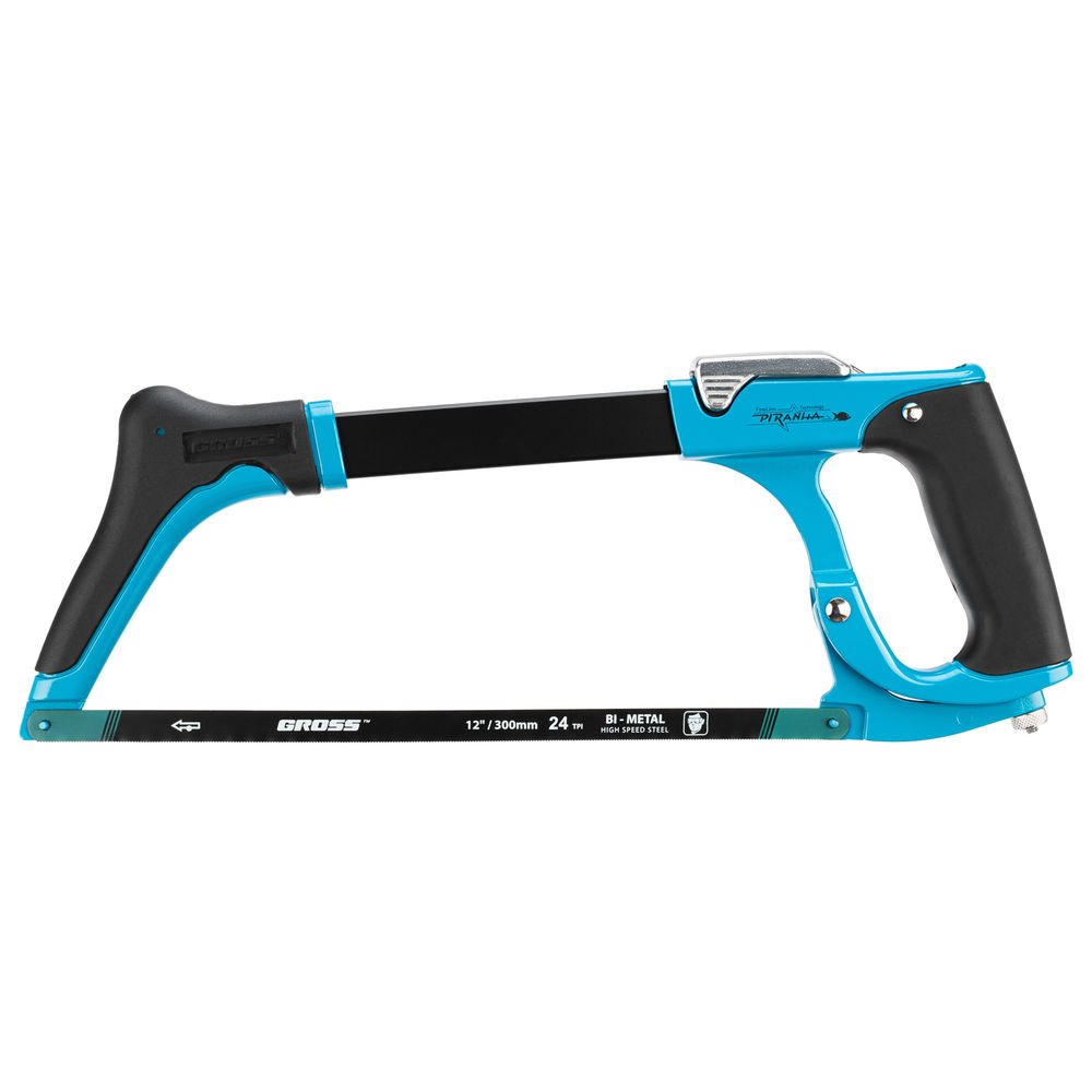 Ножовка по металлу Piranha, 300 мм, рычажный механизм натяжения полотна Gross