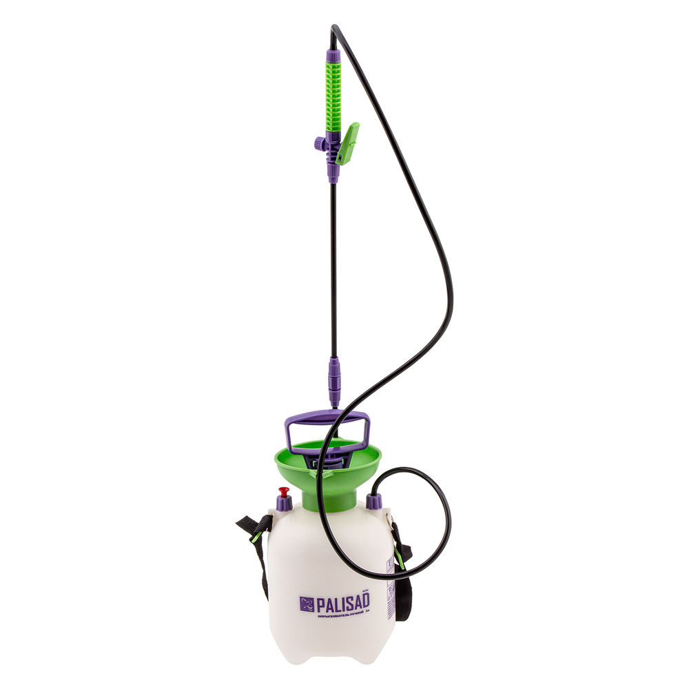 Опрыскиватель ручной с горловиной 3 л, с насосом, шлангом и разбрызгивателем Palisad (64743)