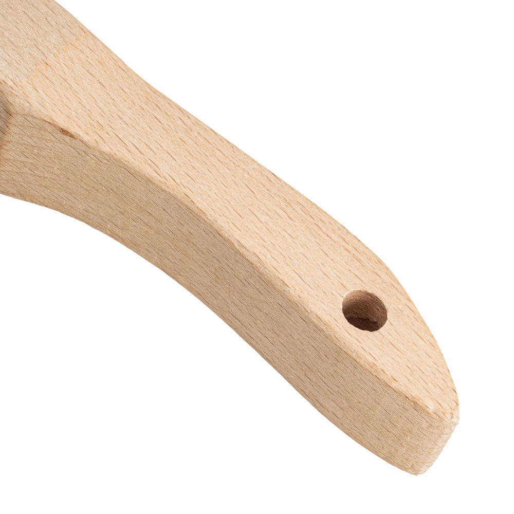 Щетка зачистная 6-и рядная, прямая проволока из нержавеющей стали с деревянной ручкой, EFP// Denzel (74846)