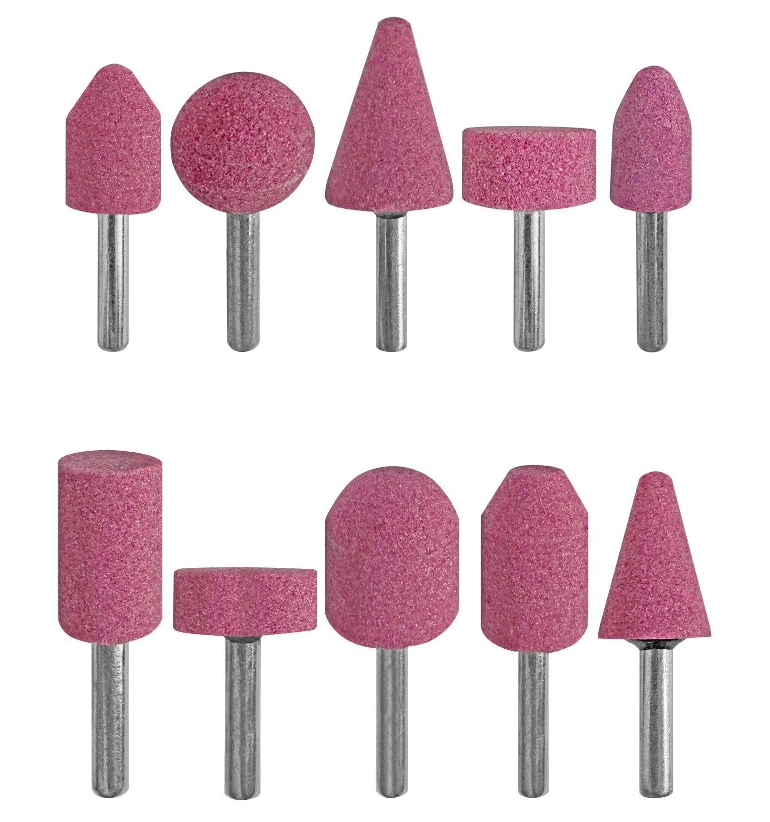 Шарошки абразивные по металлу, 10 шт. (большие) (36470)